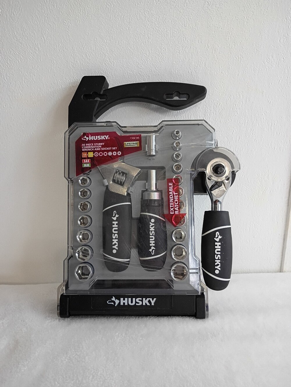 Husky 46-Piece Stubby Combination Wrench and Socket Set